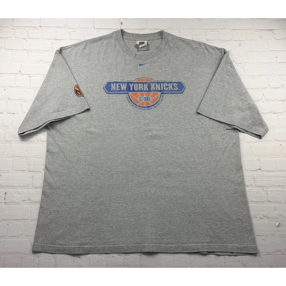 Vintage 90s Nike Center Swoosh Logo NBA New York Knicks T Shirt - Men’s size 2XL